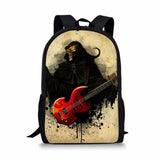 Skull 3D Print School Backpack for Boys Girls Book Bag Casual Shoulder Bags 16Inch