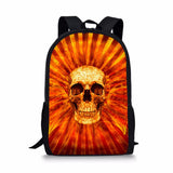 Skull 3D Print School Backpack for Boys Girls Book Bag Casual Shoulder Bags 16Inch