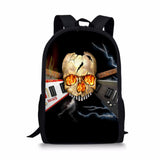 Skull 3D Print School Backpack for Boys Girls Book Bag Casual Shoulder Bags 16Inch