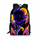 Skull 3D Print School Backpack for Boys Girls Book Bag Casual Shoulder Bags 16Inch