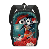 Grim Reaper Skull Backpack for Teenage Boys Children School Bags Punk Women  Travel Bags