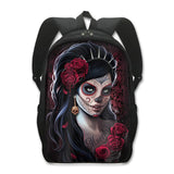 Grim Reaper Skull Backpack for Teenage Boys Children School Bags Punk Women  Travel Bags