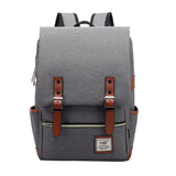 Vintage Laptop Backpack with USB Charging Port Women Canvas Bags Travel Backpacks Retro School Bags
