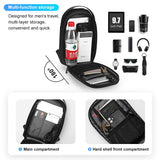 Hard Shell Sling Bag Crossbody Bag For Men Waterproof Anti-theft Men's Shoulder Bag Multifunction USB Charging Chest Bags