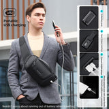 Sling Bag Crossbody Bag For Men Watertproof Male Shoulder Bag USB Charging Messenger Chest Bags Fit for 9.7 Inch iPad