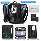 Backpack with Shoe Compartment for Men 33L Travel Laptop Backpack Multifunction Business