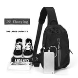 Sling Bag Crossbody Bag for Men Casual Water Repellent Male Shoulder Bag USB Charging Short Trip Travel Chest Pack