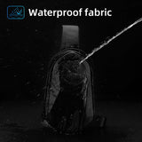 Hard Shell Sling Crossbody Bag Shoulder Bags for Men Black USB Charging Crossbody Bags Water Repellent Casual Travel Messenger Bag