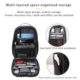 Hard Shell Backpack for Men Waterproof USB Charging Port Business Travel Backpacks