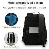 Hard Shell Backpack for Men Waterproof USB Charging Port Business Travel Backpacks