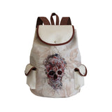 Skull Printed Ladies Backpack Cartoon Fashion School Bag Halloween Children's Backpack
