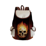 Skull Printed Ladies Backpack Cartoon Fashion School Bag Halloween Children's Backpack