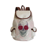 Skull Printed Ladies Backpack Cartoon Fashion School Bag Halloween Children's Backpack