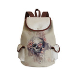 Skull Printed Ladies Backpack Cartoon Fashion School Bag Halloween Children's Backpack