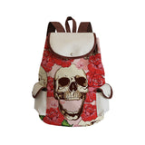 Skull Printed Ladies Backpack Cartoon Fashion School Bag Halloween Children's Backpack