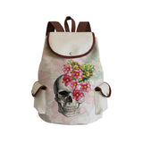 Skull Printed Ladies Backpack Cartoon Fashion School Bag Halloween Children's Backpack