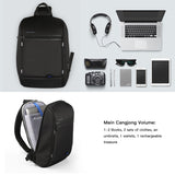 Sling Bag with Phone Pocket On Strap Laptop Compartment  Lock Waterproof Crossbody Bags