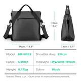 Crossbody Bag Shoulder Bag Men Oxford Tote Messenger Fit For 11 "ipad Water Resistant
