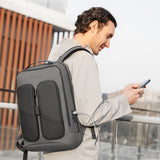 Ultra Slim Laptop Backpack for Work Casual Business Travel Bag with USB Charging Port
