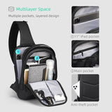 Sling Crossbody Bag Shoulder Bag Travel Anti-theft Water-repellent Crossbody Bags USB Charging Messenger Bag