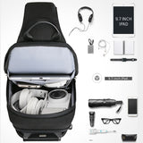 Anti-theft Sling Crossbody Bag Crossbody Bag Waterproof Men Sling Bag Fit 9.7 inch Ipad Fashion Shoulder Bag