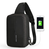Sling Crossbody Bag Business Shoulder bag High Capacity Chest Bag USB Recharging