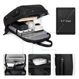 Sling Crossbody Bag TSA Lock Crossbody Men Bags Waterproof USB Charging Shoulder Pack Short Trip Messenger Bag