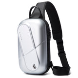 Hard Shell Sling Crossbody Bag for Men Paper Clip Women Travel Backpack Hard Shell Waterproof Bag