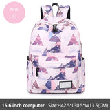 Doodle School Backpack for Girls Waterproof Oxford Teenagers Schoolbag