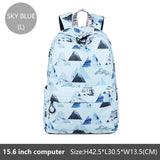 Doodle School Backpack for Girls Waterproof Oxford Teenagers Schoolbag