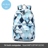 Doodle School Backpack for Girls Waterproof Oxford Teenagers Schoolbag