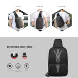 Sling Crossbody Bags Casual Splashproof  9.7 inch Crossbody Bag for Men Black