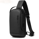 Sling Crossbody Bag for Men Travel Bag Waterproof Short Trip Crossbody Bag USB Charging