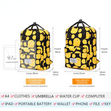 Backpack for Ladies laptop Canvas School Travel Backpack Printing Book Packbags