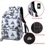 Doodle School Backpack for Girls Waterproof Oxford Teenagers Schoolbag