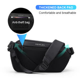 Hard Shell Sling Crossbody Bags USB Charging Shoulder Bags for Men Anti-Theft Waterproof Short Trip Chest Bag