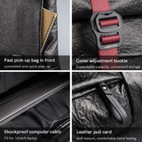 Fashion Black School Backpack for Men Women Laptop Backpacks Waterproof 15L Backpack