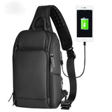 Sling Crossbody Bag USB Charging Crossbody Bags for Men Waterproof Short Trip Male Shoulder Bag